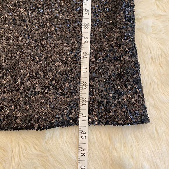 La Cite V-Back Sequin Mini Dress Black Medium - Picture 9 of 12
